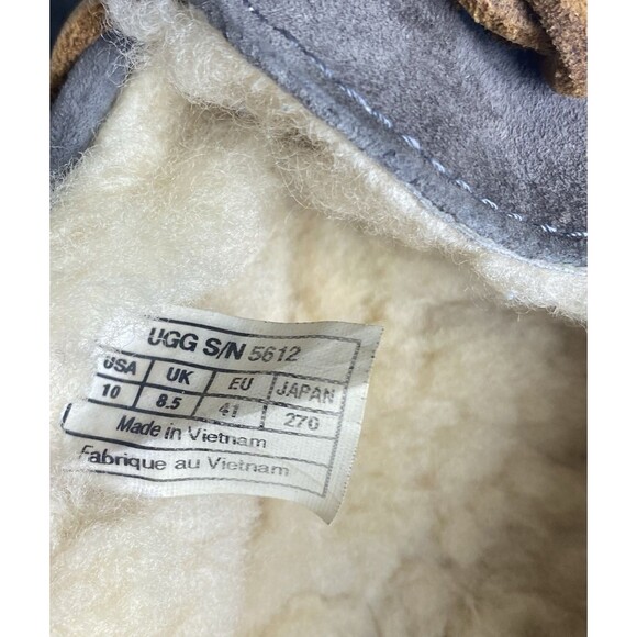 Ugg Dakota Moccasins Slippers Loafers Womens Size 10 Gray Leather Sheepskin - Picture 14 of 15